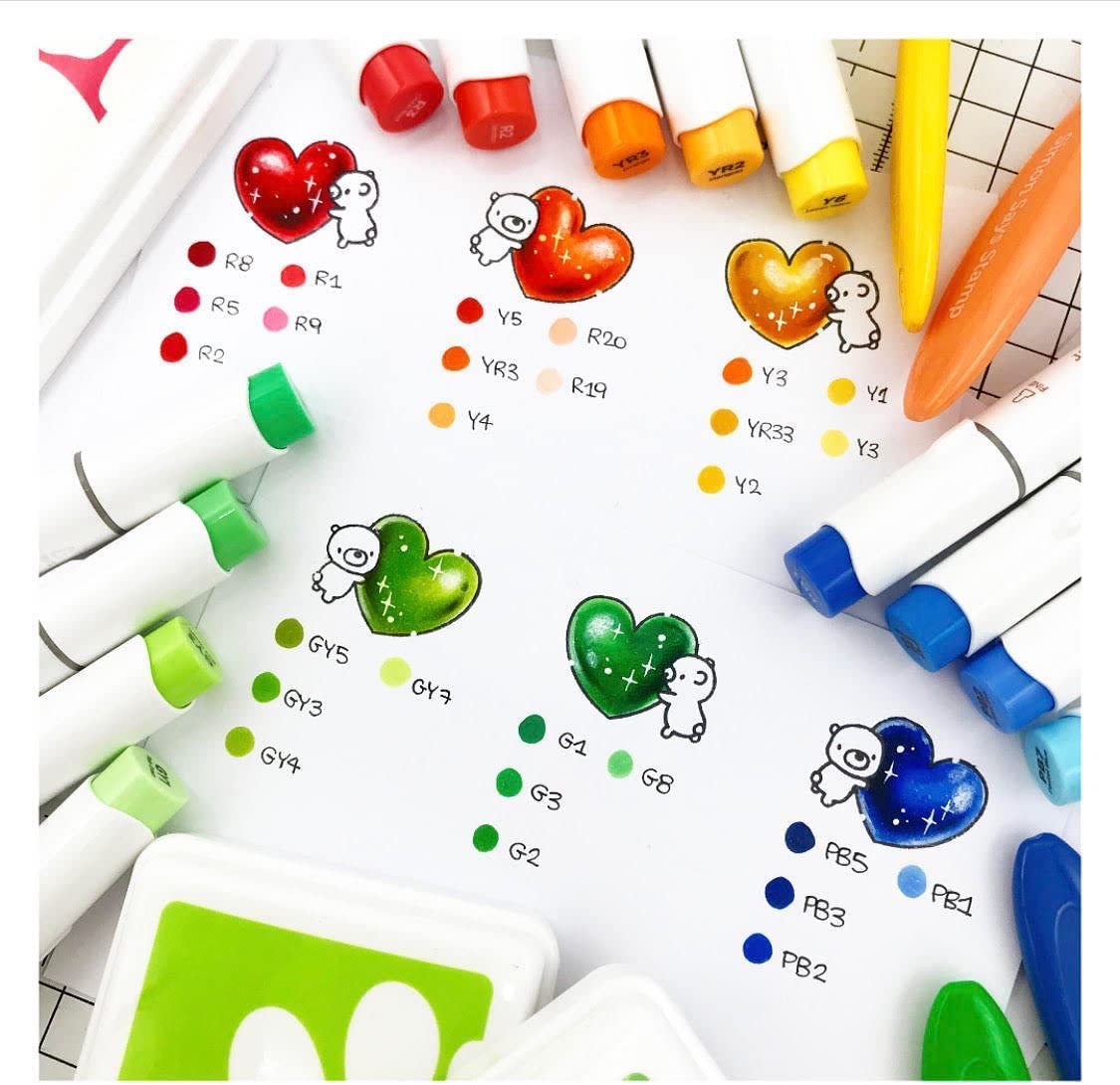 Ohuhu Honolulu 104 Colors Dual Tips Alcohol Art Markers