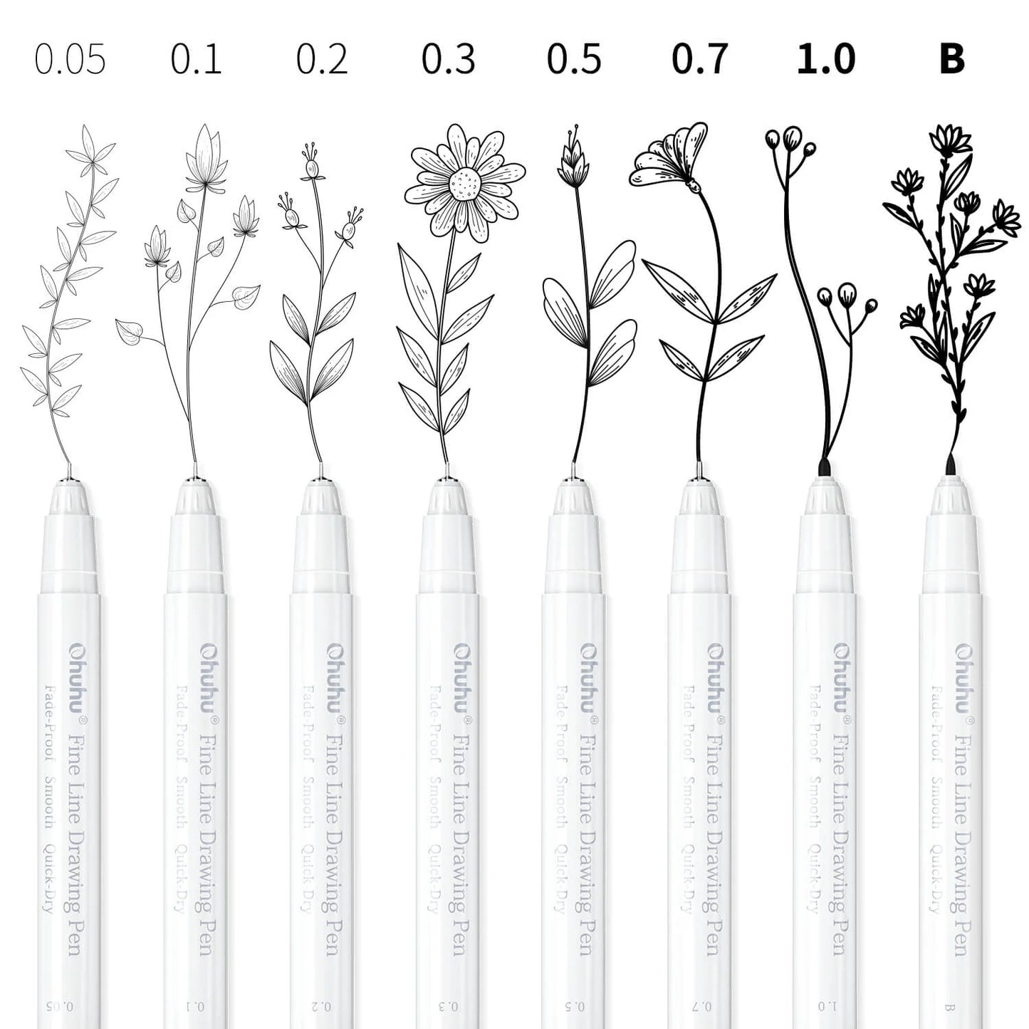 סט עטי דיוק Ohuhu Fineliner – 8