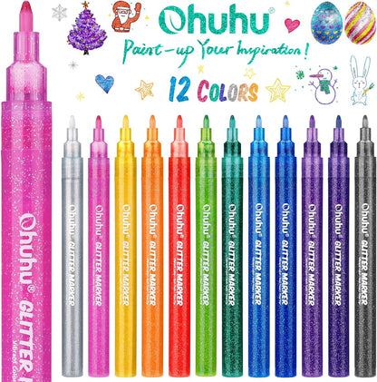 סט טושים מטאליים מנצנצים Ohuhu – צבעים זוהרים לכל יצירה